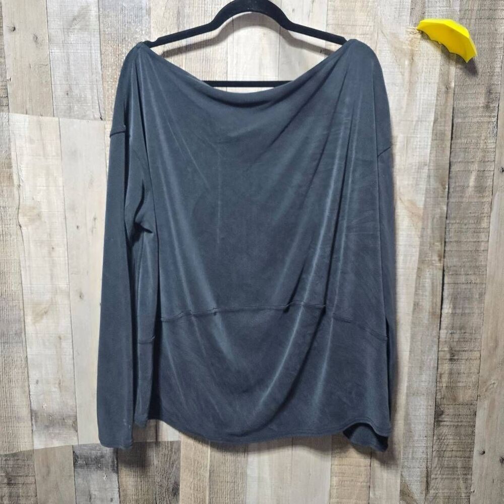 Lululemon Drapey Softstreme Off-The-Shoulder Long-Sleeve Shirt Black Large Comfy - Picture 3 of 6